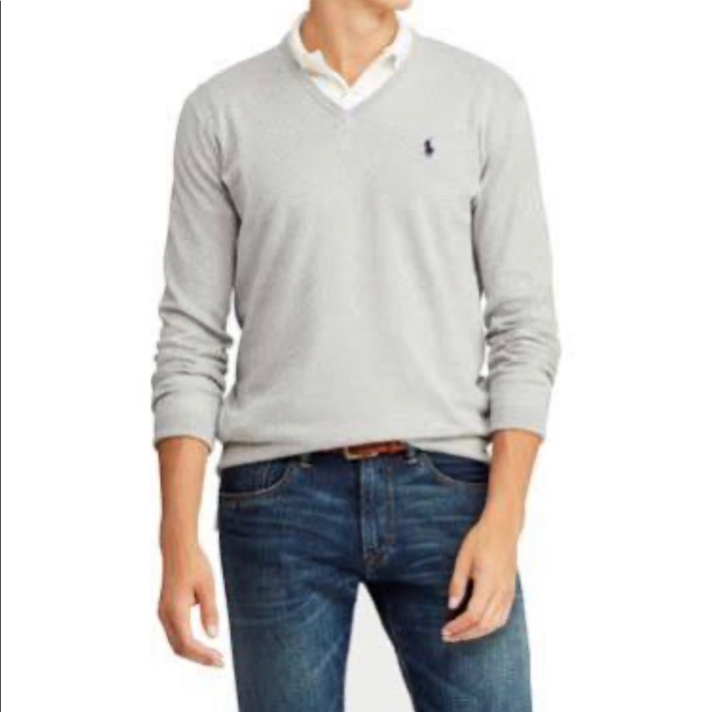Xxl Polo Pima Cotton V neck sweater